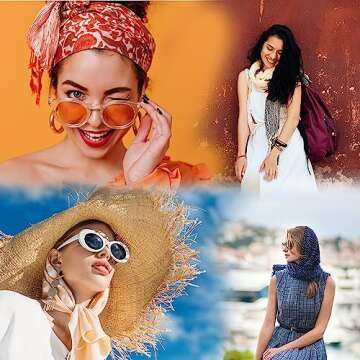 Large Lightweight Floral Printed Scarf for Women