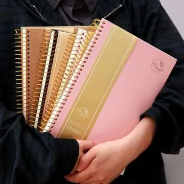 Yoment 4 Pack Hardcover Spiral Notebook - 300 Pages Quality Design