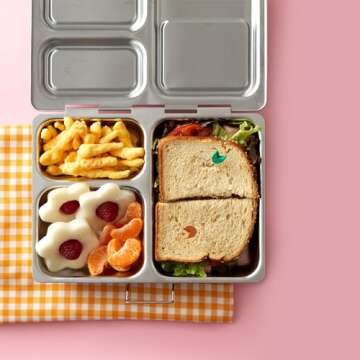 PlanetBox Launch Stainless Steel Lunchbox Large Capacity, Eco-Friendly Bento Box for Adults andTeens Perfect for Work, School, and Picnics