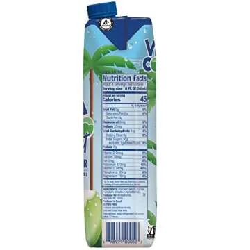 Vita Coco Coconut Water, Pure, 33.8 Fl Oz (Pack of 5)
