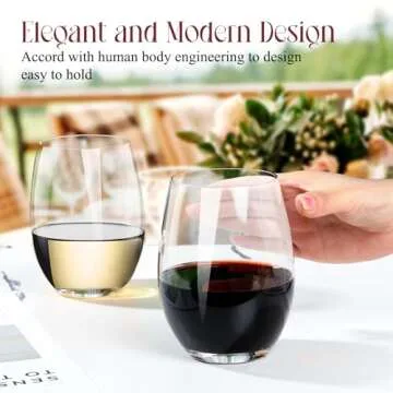 Elegant CHENGO Stemless Wine Glasses Set for Every Occasion