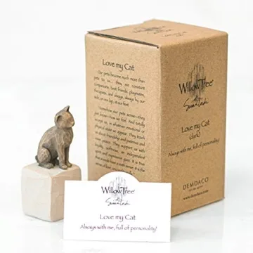 Willow Tree Love My Cat (Dark), Sculpted Hand-Painted Figure