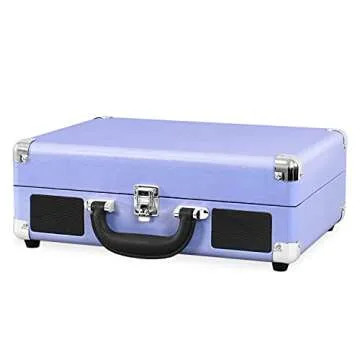 Victrola Vintage 3-Speed Bluetooth Portable Suitcase Record Player with Built-in Speakers | Upgraded...