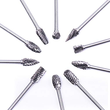 ATOPLEE 10PCS Carbide Rotary Tool Bits for Wood and Metal