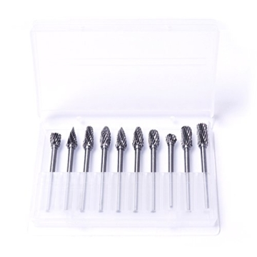 ATOPLEE 10PCS Carbide Rotary Tool Bits for Wood and Metal