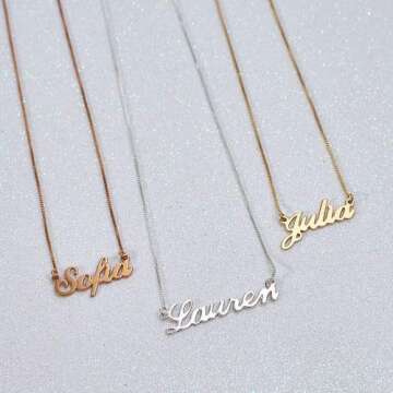 Personalized Classic Cocktail Name Necklace - Custom Name Pendant - Dainty Gift for Her, Women, Mom ...