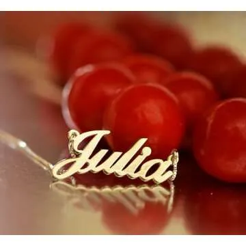 Personalized Classic Cocktail Name Necklace - Custom Name Pendant - Dainty Gift for Her, Women, Mom - Designer Jewelry for Christmas, Birthday, Mother's Day (18k Gold Plated Sterling Silver)