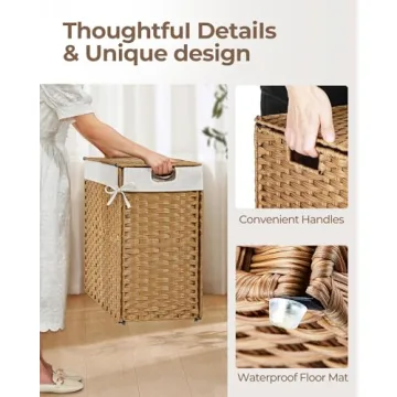 Stylish Greenstell Laundry Hamper with Lid for Home