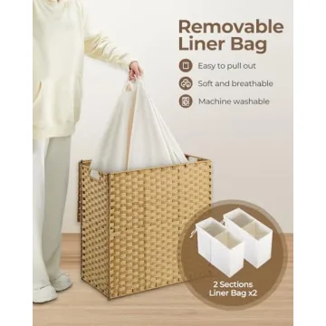 Stylish Greenstell Laundry Hamper with Lid for Home