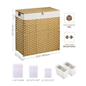 Stylish Greenstell Laundry Hamper with Lid for Home