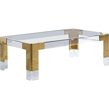 Meridian Furniture Casper Collection Modern | Contemporary Stainless Steel & Acrylic Glass Top Dinin...