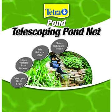 TetraPond Telescoping Pond Net - Safe Fish Retrieval & Easy Cleaning