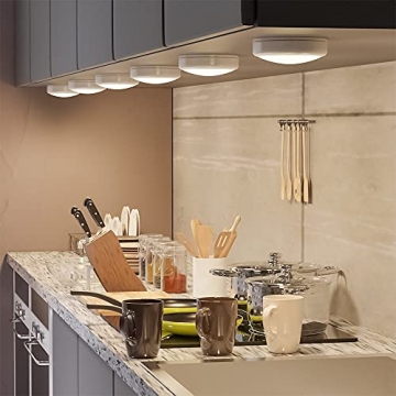 HELPEX Puck Lights with Remote for Under Cabinet Lighting