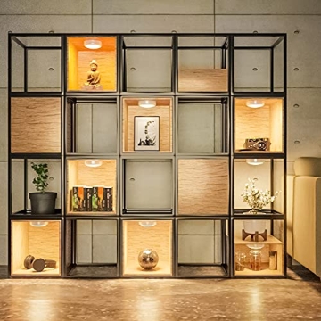 HELPEX Puck Lights with Remote for Under Cabinet Lighting