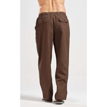 utcoco Qiuse Men's Loose Fit Beach Pants for Summer Style
