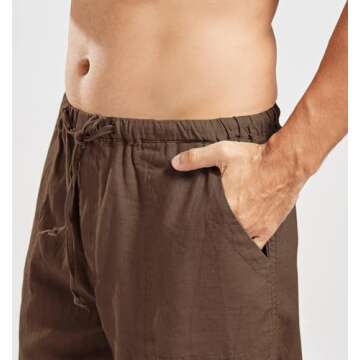 utcoco Qiuse Men's Loose Fit Beach Pants for Summer Style