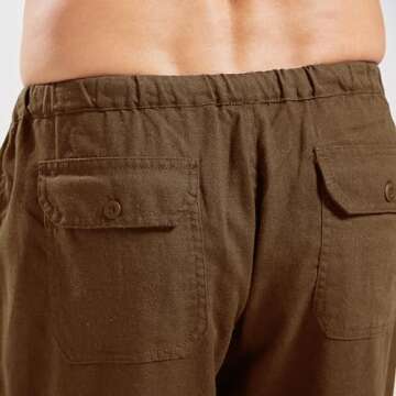 utcoco Qiuse Men's Loose Fit Beach Pants for Summer Style