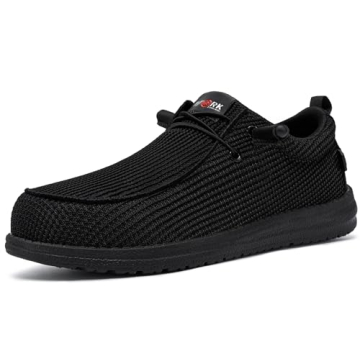 LARNMERN Men's Slip-On Alloy Toe Work Safety Sneakers - Lightweight & Comfortable