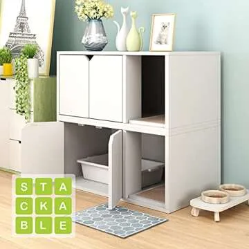 Stylish Cat Litter Box Enclosure Hidden Furniture