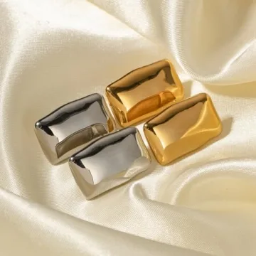 CETVLY Geometric 18K Gold Plated Earrings for Women