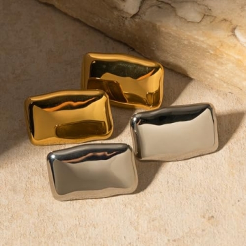 CETVLY Geometric 18K Gold Plated Earrings for Women