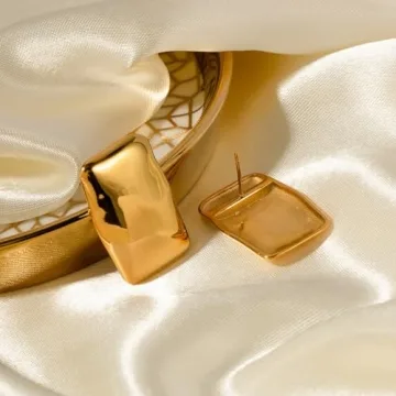 CETVLY Geometric 18K Gold Plated Earrings for Women