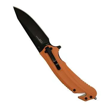 Kershaw Barricade (8650) Multifunction Rescue Pocket Knife with 3.5 Inch Stainless Steel Blade; Features SpeedSafe Assisted Opening with Flipper, Glass Breaker Tip, Belt Cutter, and Pocketclip; 4.5 oz