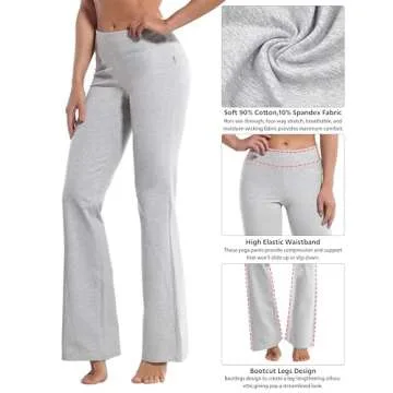 BUBBLELIME Women's Bootcut Yoga Pants - Comfortable & Stylish