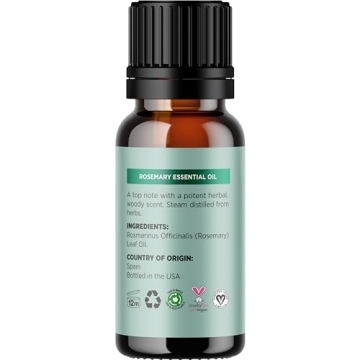 Pure Rosemary Essential Oil for Hair Skin Aroma Shine