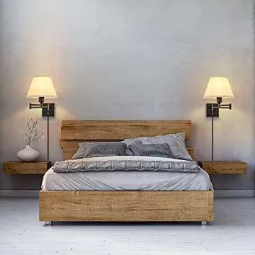 TRLIFE Dimmable Wall Sconce Set, Plug in Swing Arm