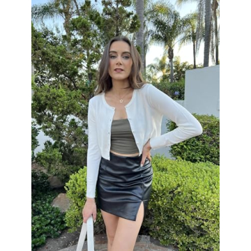 Stylish Newshows White Cropped Cardigan for Women 2024