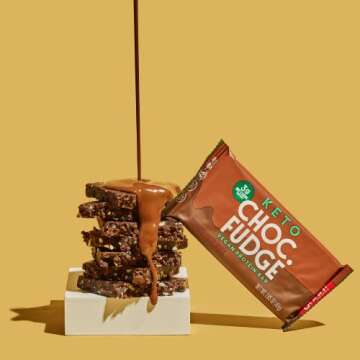 good! Snacks Keto Vegan Protein Bars, Chocolate Fudge, Gluten Free Keto Snack Bar, Low Carb, Low Sugar Meal Replacement, High Protein Healthy Snacks, 11g Protein, 3g Net Carbs, 12 Bars