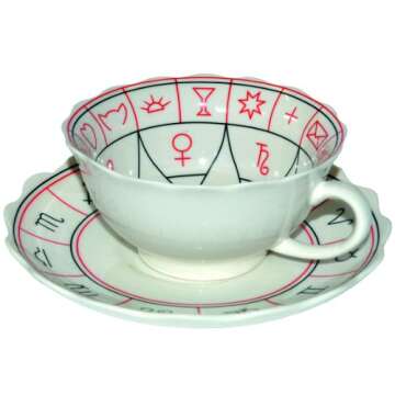The Cup Of Destiny: A Traditional Fortune-Teller's Cup and Saucer plus Illustrated Book of Interpretations