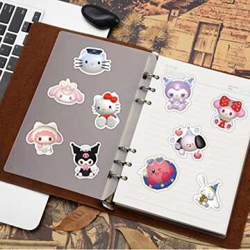 120 Pcs 3D Cute Anime Stickers,PVC Waterproof Sun-Proof Stickers for Phone,Laptop,Bottles,Skateboard,Computer,Phone,Anime Sticker Pack,Gifts for Cartoon Fan