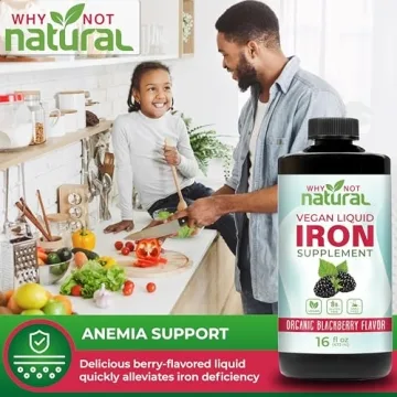Natural Liquid Iron Supplement for Women, Men, Kids