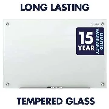 Quartet Magnetic Glass Dry Erase White Board 48 x 36 Elegant