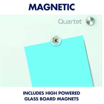 Quartet Magnetic Glass Dry Erase White Board, 48''W x 36''H Whiteboard, Infinity Frameless Mounting, White Surface (G4836W)