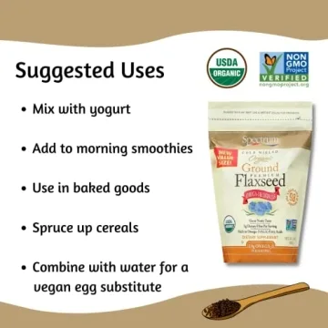 Premium Organic Ground Flaxseed, 24 Oz - Spectrum Essentials