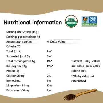 Premium Organic Ground Flaxseed, 24 Oz - Spectrum Essentials