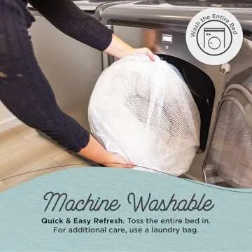 Best Friends by Sheri Cozy Cuddler Ilan Covered Cat and Dog Bed with Attached Blanket, Tide Pool Blue, 24"x24"