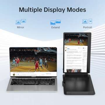 Cevaton 12" 1080P Portable Laptop Monitor - Dual Screen