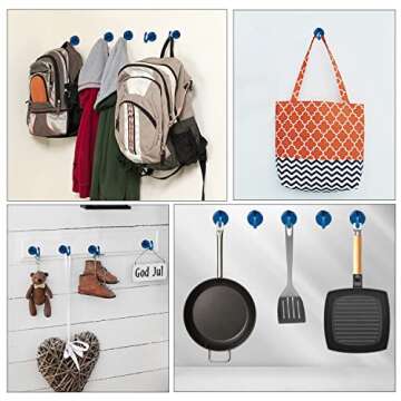 DIYMAG Magnetic Hooks, 30Lbs Strong Heavy Duty Cruise Magnet Hooks for Classroom, Fridge, Hanging, Cabins, Grill, Kitchen, Garage, Workplace and Office etc, (6 Pack-Blue)