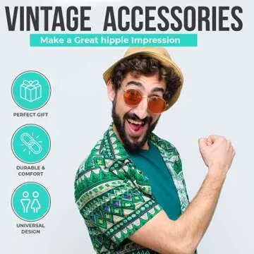 SunnyPro Hippie Glasses Retro Shades for Stylish Fun