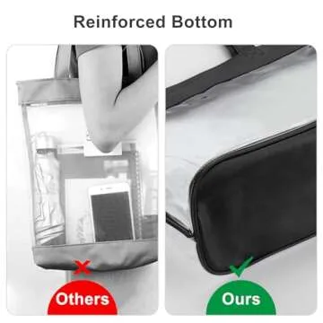 SeBUCUOO Clear Tote Bag - Stadium Approved 12x6x12