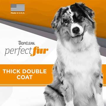 TropiClean Perfect Fur Dog Shampoo for Shedding Control & Deep Conditioning for Breeds with Thick Double Coats | 16 oz