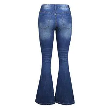 Stylish GALMINT Women's Flared Denim Pants - Casual Fit and Comfort