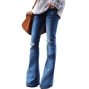 Stylish GALMINT Women's Flared Denim Pants - Casual Fit and Comfort