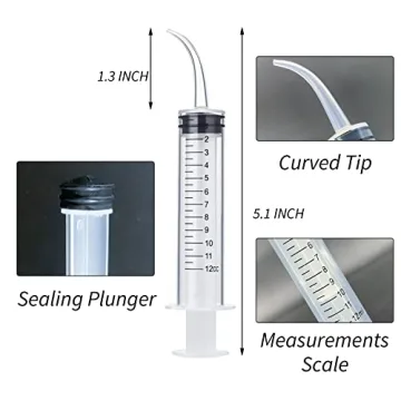 Wisdom Teeth Syringes - 5 Pack with Curved Tip