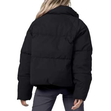 URMOSS Women's Cropped Puffer Jacket - Stylish Winter Essential