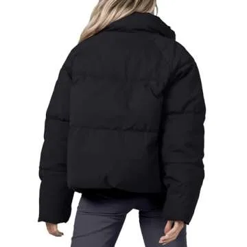 URMOSS Women's Cropped Puffer Jacket - Stylish Winter Essential